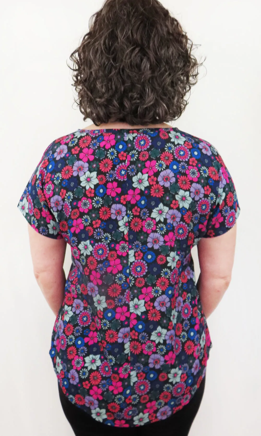 BEA Vintage Floral Blouse in PURPLE