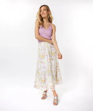 BIBBI BELOVED FLOWER PRINT LONG SKIRT - ESQUALO