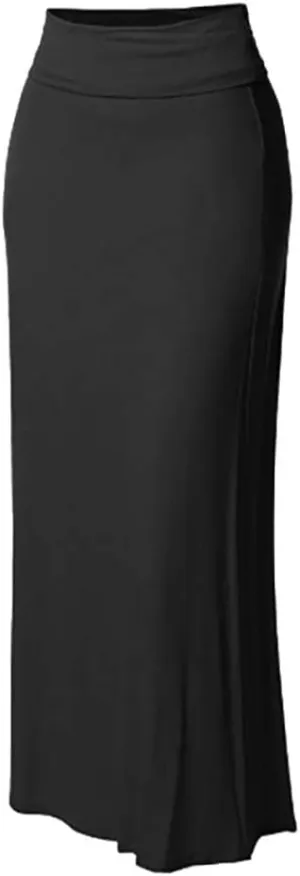 Bodycon High Waist Lady's Comfort Skirt Solid Maxi Long Women Stitching Skirt Skirts for Women Tight Long