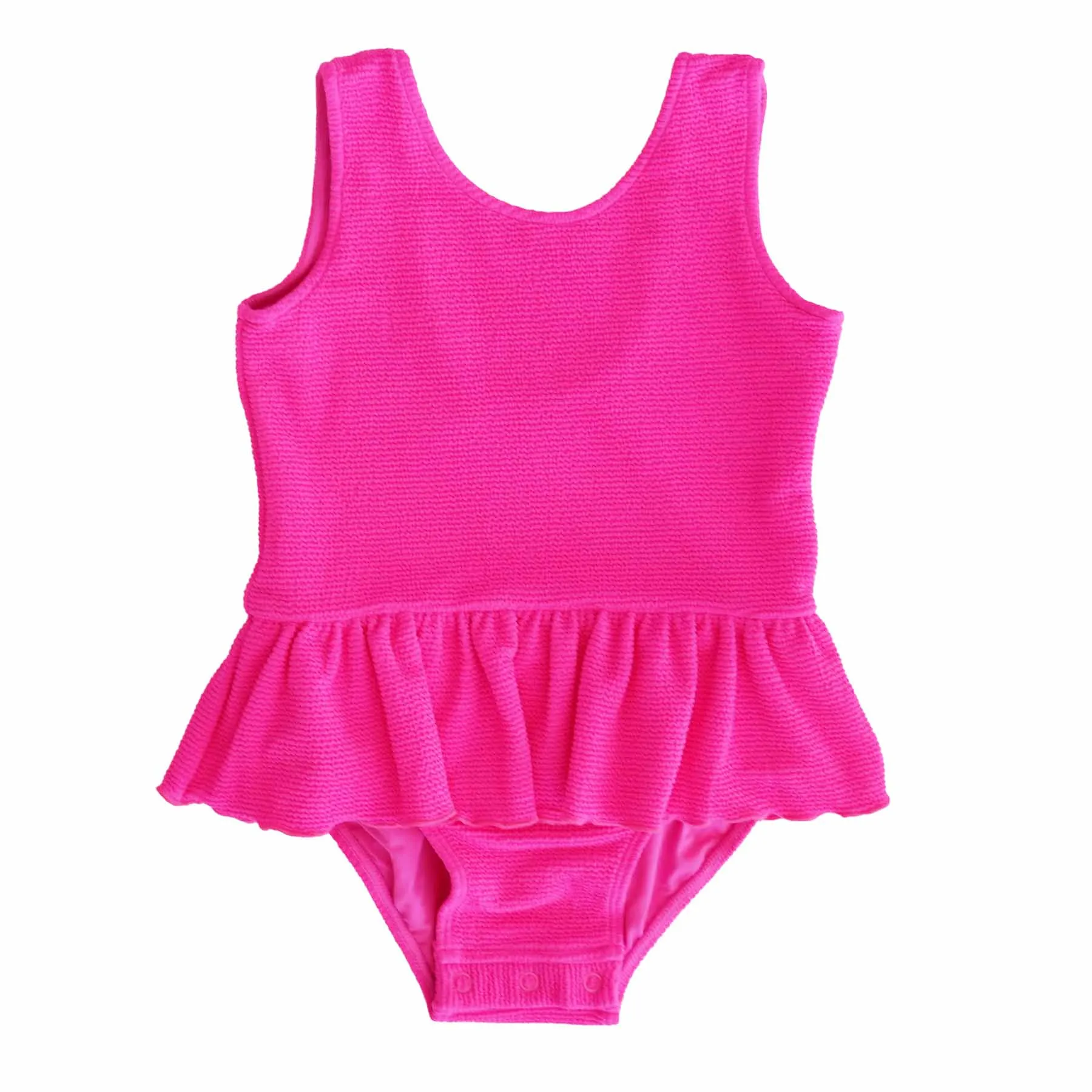 Crinkle One-Piece with Skirt | Neon Pink