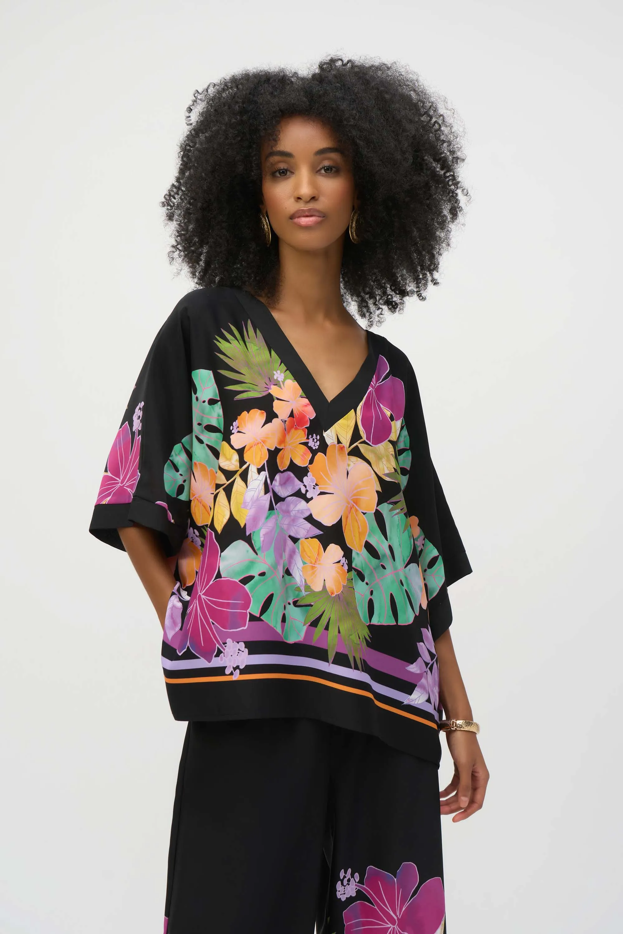 Floral Print Boxy Blouse