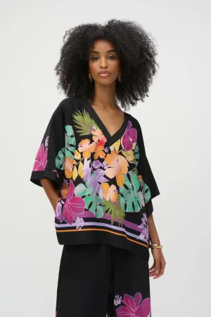 Floral Print Boxy Blouse
