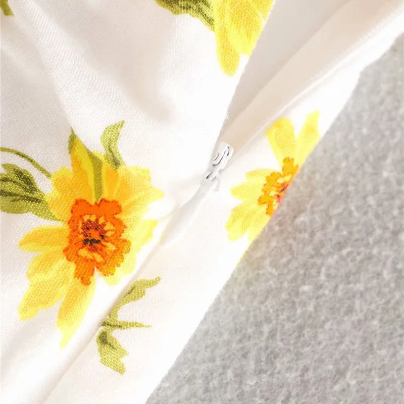 FLORAL PRINT RUFFLES MINI SKIRT