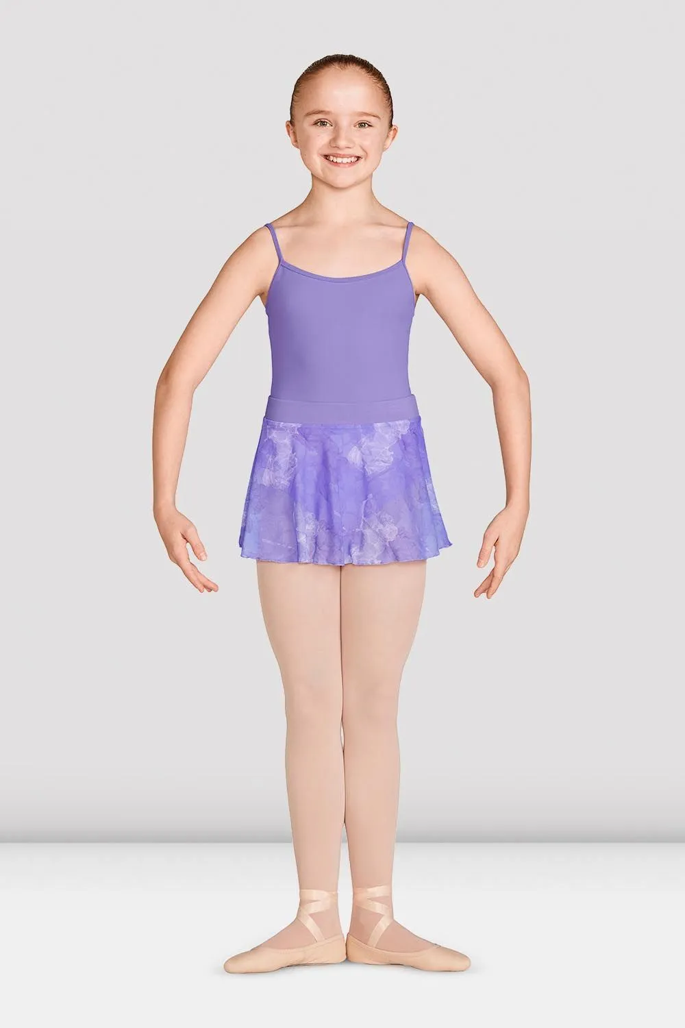 Girls Jasmine Print Mesh Skirt
