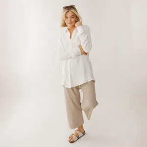 Long Tunic Button Down, Natural