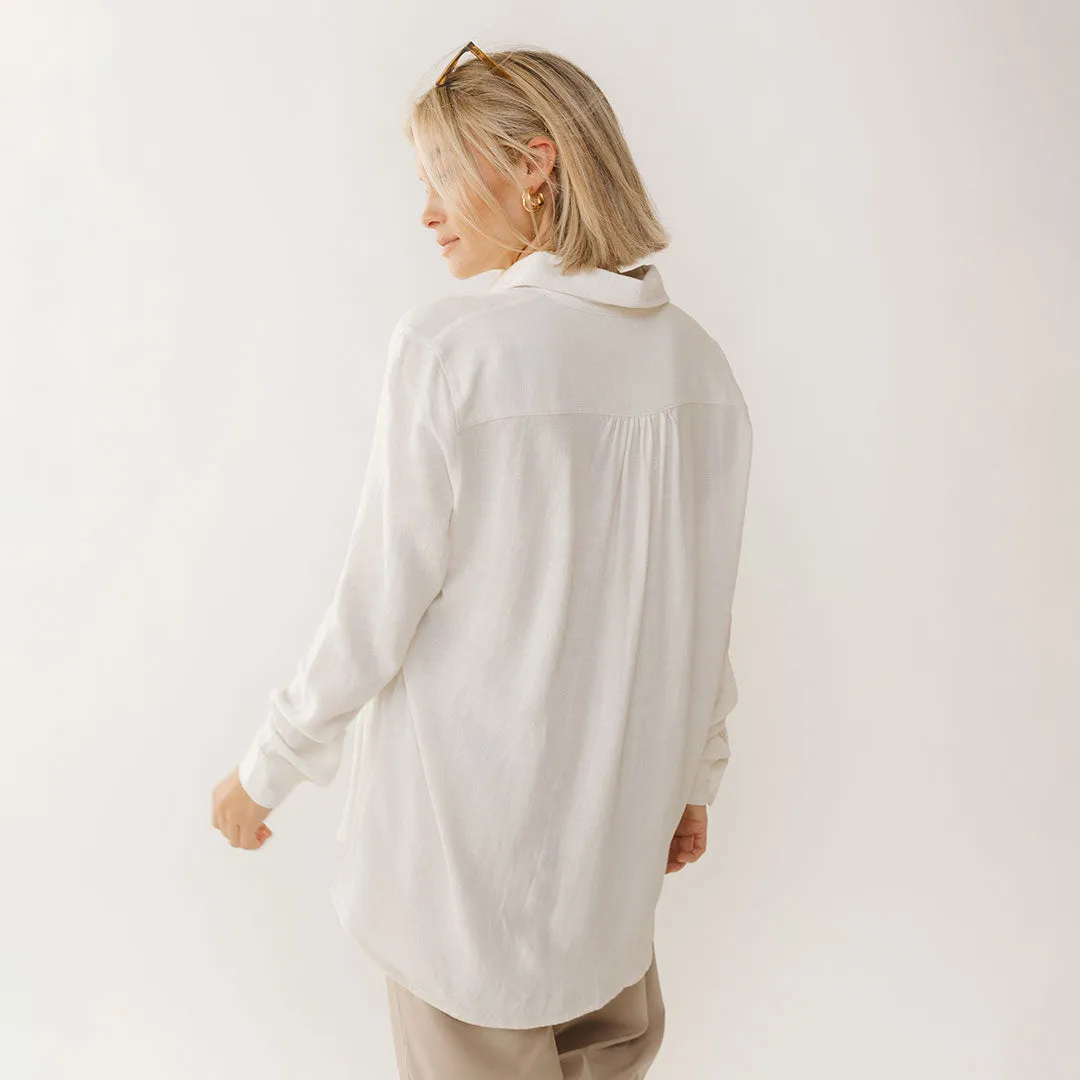 Long Tunic Button Down, Natural