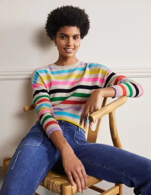 Margot Cashmere Jumper-Prism Multi Stripe