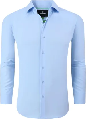 Men's Performance Stretch Long Sleeve Basic Button Down