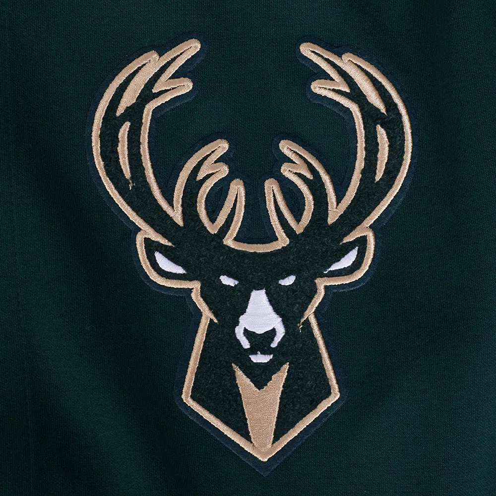 MILWAUKEE BUCKS DAMIAN LILLARD #0 CLASSIC MEN'S WARM UP JACKET (FOREST GREEN)