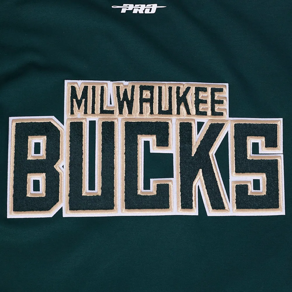 MILWAUKEE BUCKS DAMIAN LILLARD #0 CLASSIC MEN'S WARM UP JACKET (FOREST GREEN)