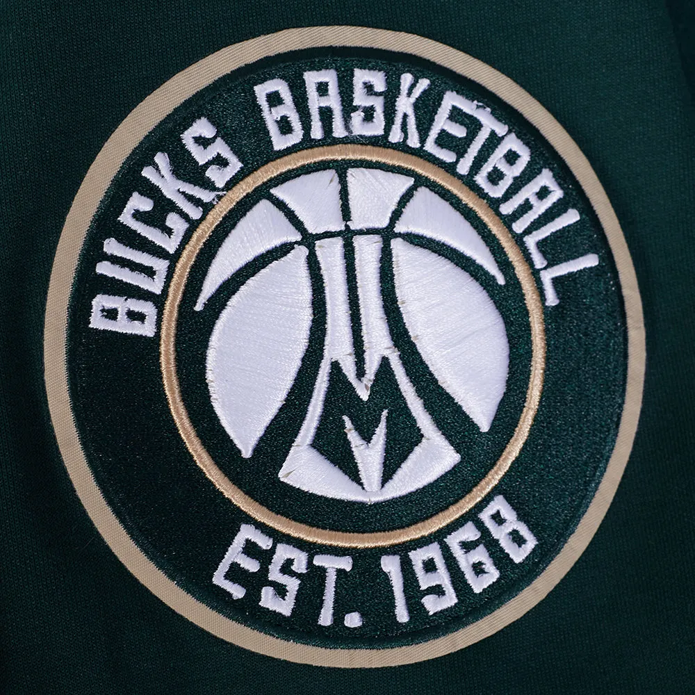MILWAUKEE BUCKS DAMIAN LILLARD #0 CLASSIC MEN'S WARM UP JACKET (FOREST GREEN)