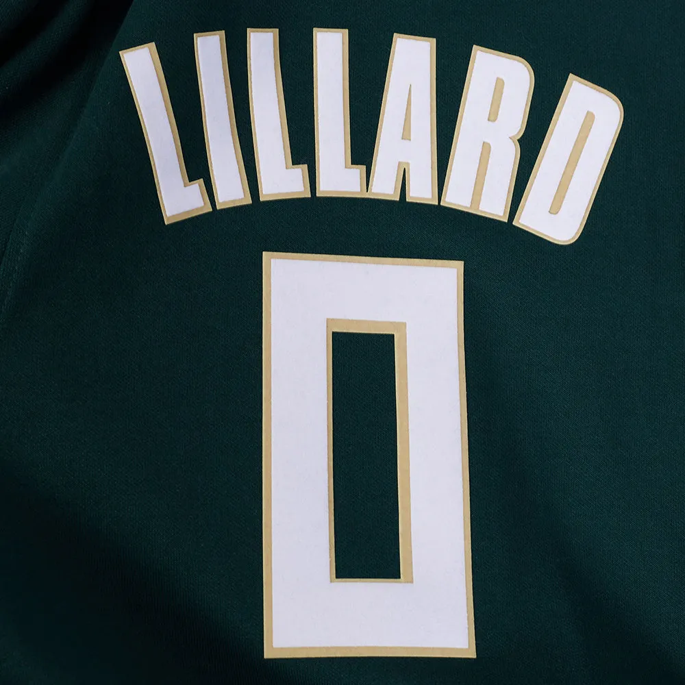 MILWAUKEE BUCKS DAMIAN LILLARD #0 CLASSIC MEN'S WARM UP JACKET (FOREST GREEN)
