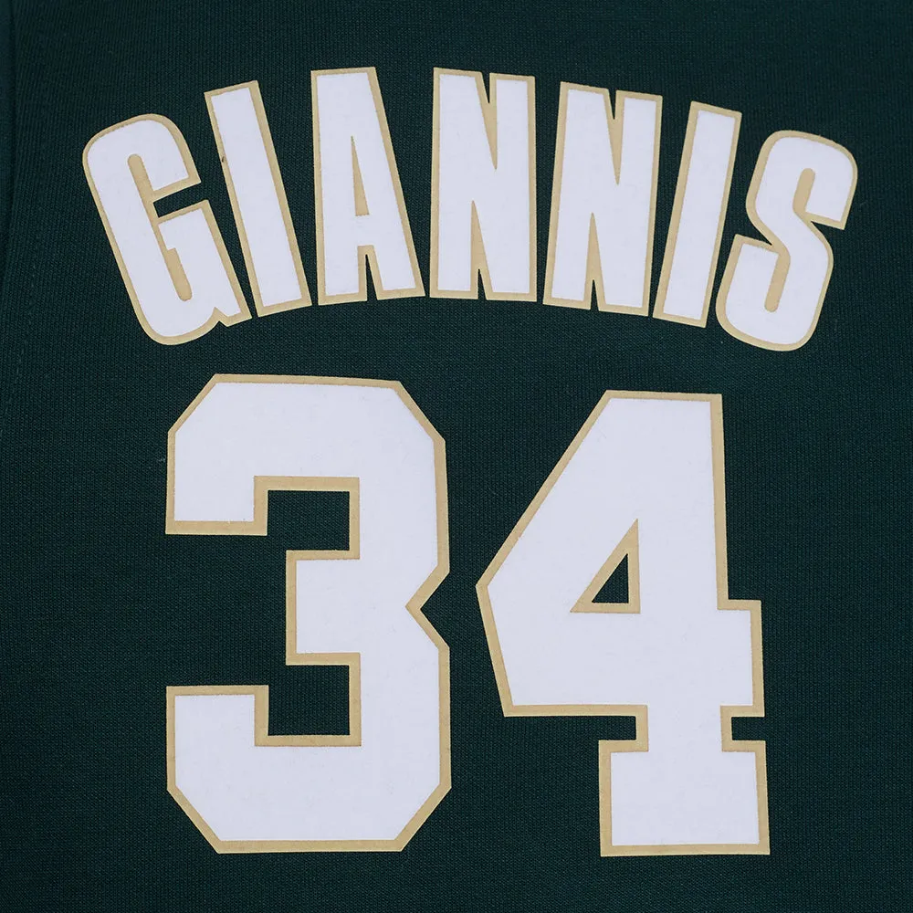 MILWAUKEE BUCKS GIANNIS ANTETOKOUNMPO #34 CLASSIC MEN'S WARM UP JA (FOREST GREEN)