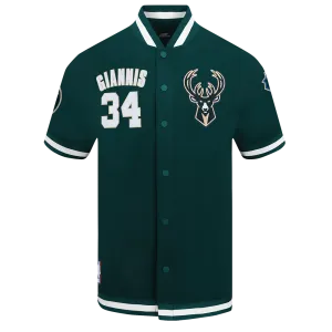 MILWAUKEE BUCKS GIANNIS ANTETOKOUNMPO #34 CLASSIC MEN'S WARM UP JA (FOREST GREEN)