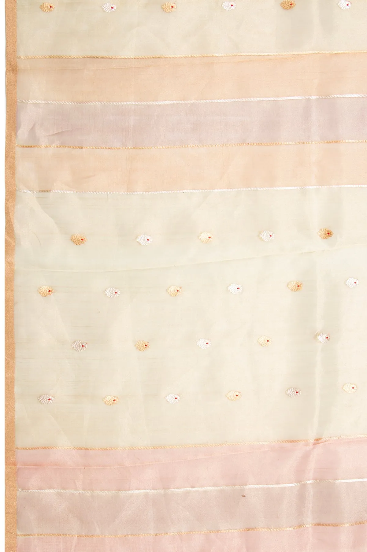 Multi Colour Banaras Tissue Silk Saree with Leaf Butta Pallu