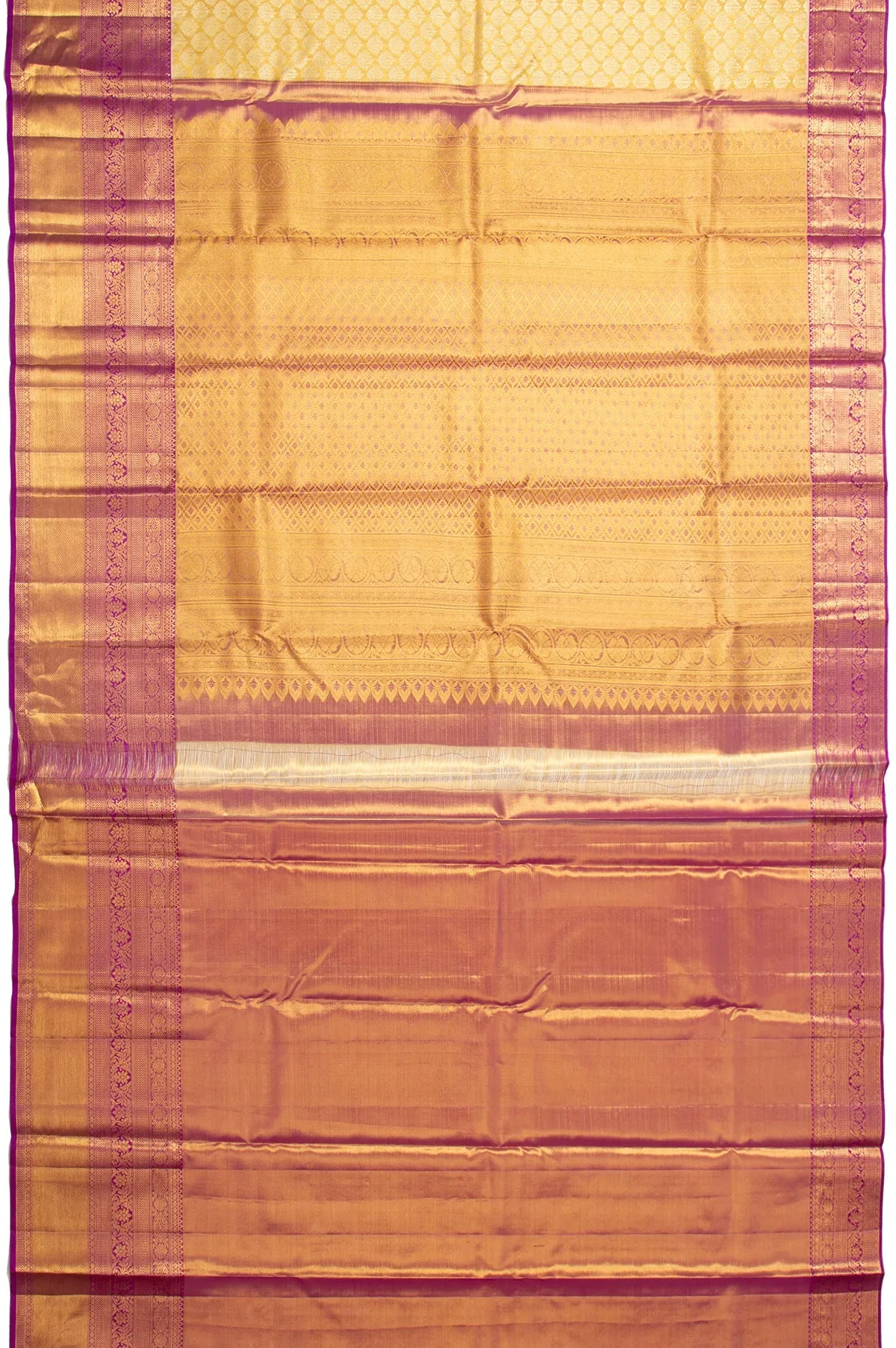 Mustard Kanchipuram Tissue Silk Saree