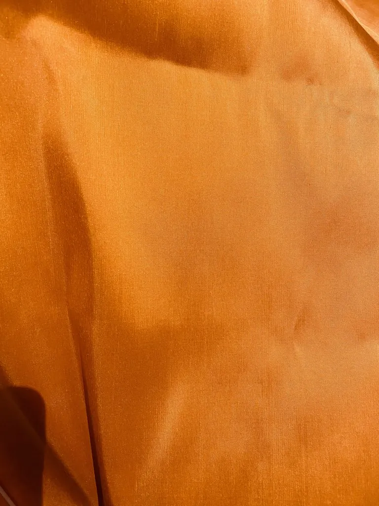 NEW Duchess Mable 100% Silk Dupioni Solid Orange Fabric