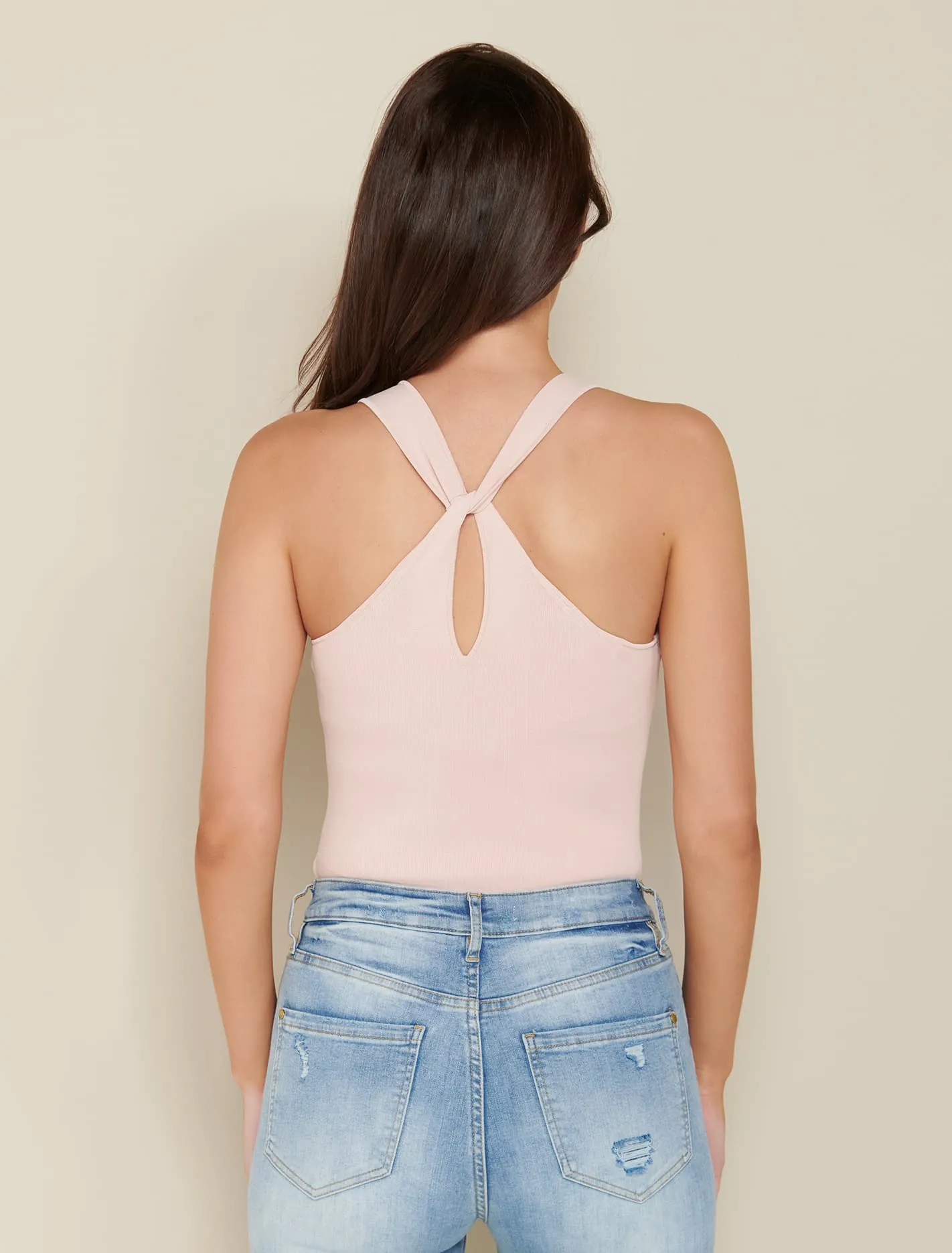 Nova Twist Back Racer Knit Top
