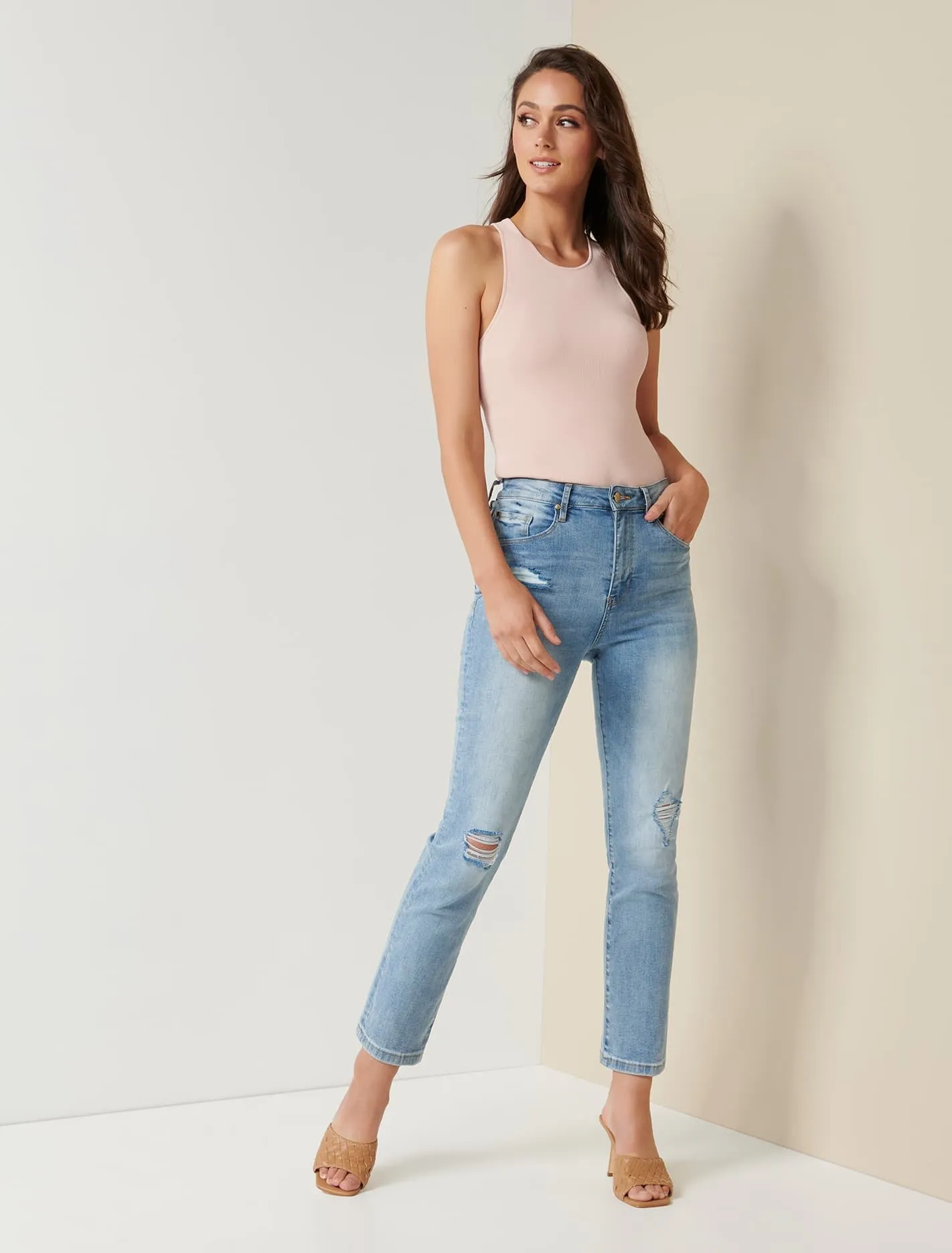 Nova Twist Back Racer Knit Top
