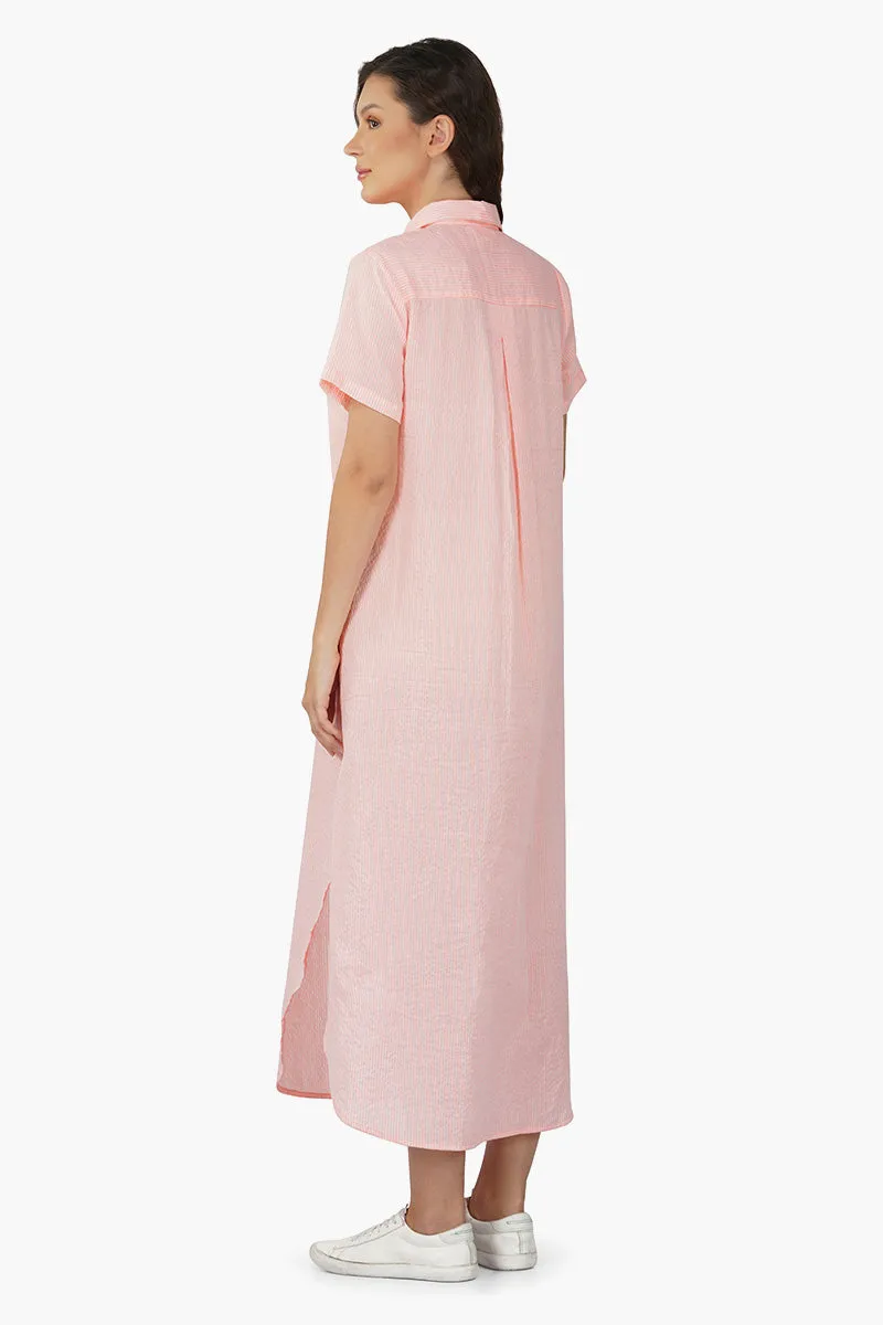 Summer Breeze Cotton Shirt Dress