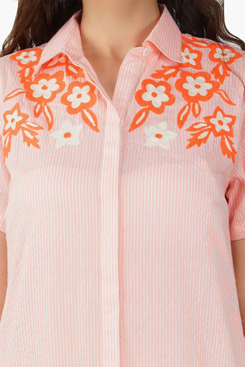 Summer Breeze Cotton Shirt Dress
