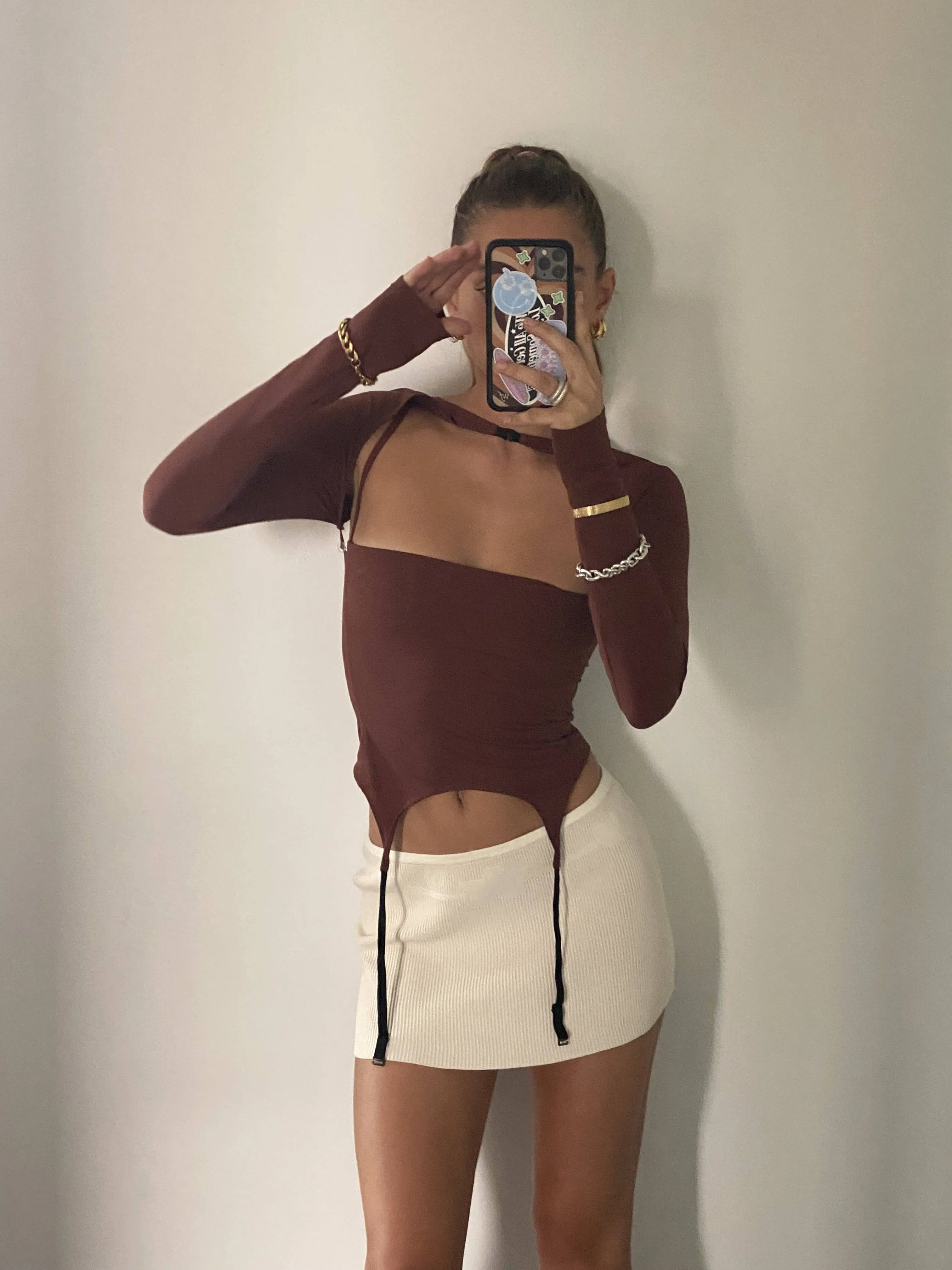 Tankair Studio - Lotus Mini Skirt in Snow Bunny