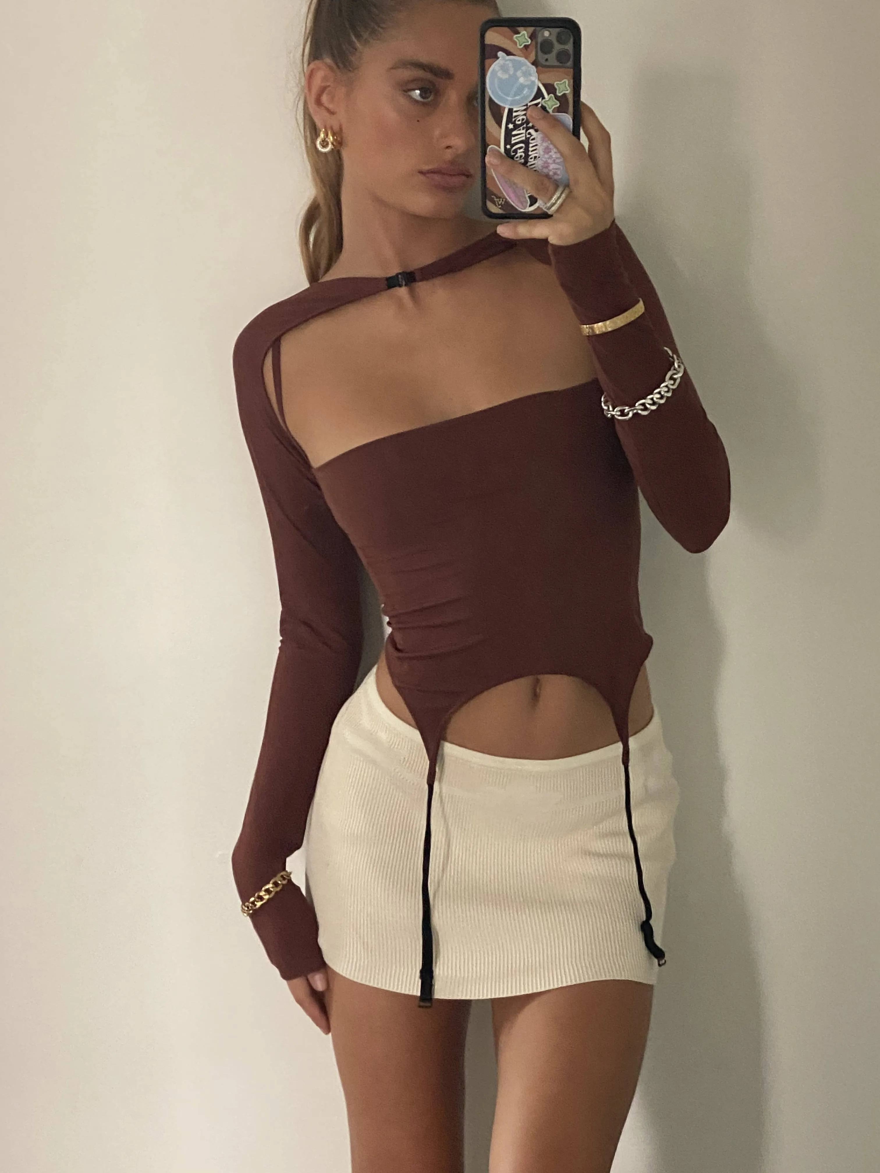 Tankair Studio - Lotus Mini Skirt in Snow Bunny