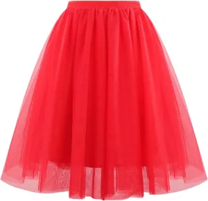 Tulle Skirts for Women Plus Size Tulle Skirts for Women, Midi Tutu Skirt Women Skirts Short Tulle Midi Skirt