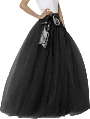 Tulle Tutu Skirt for Women Womens Long Tutu Skirts Pleated Princess Midi Skirts Adult Tutu Dancing Light Skirt