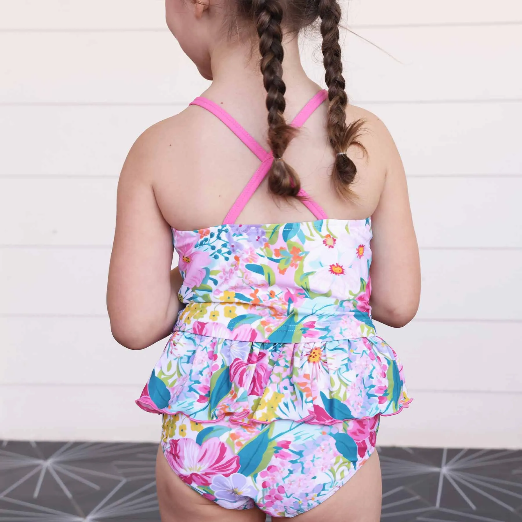 Two-Piece Strappy Tankini | Seaside Blooms