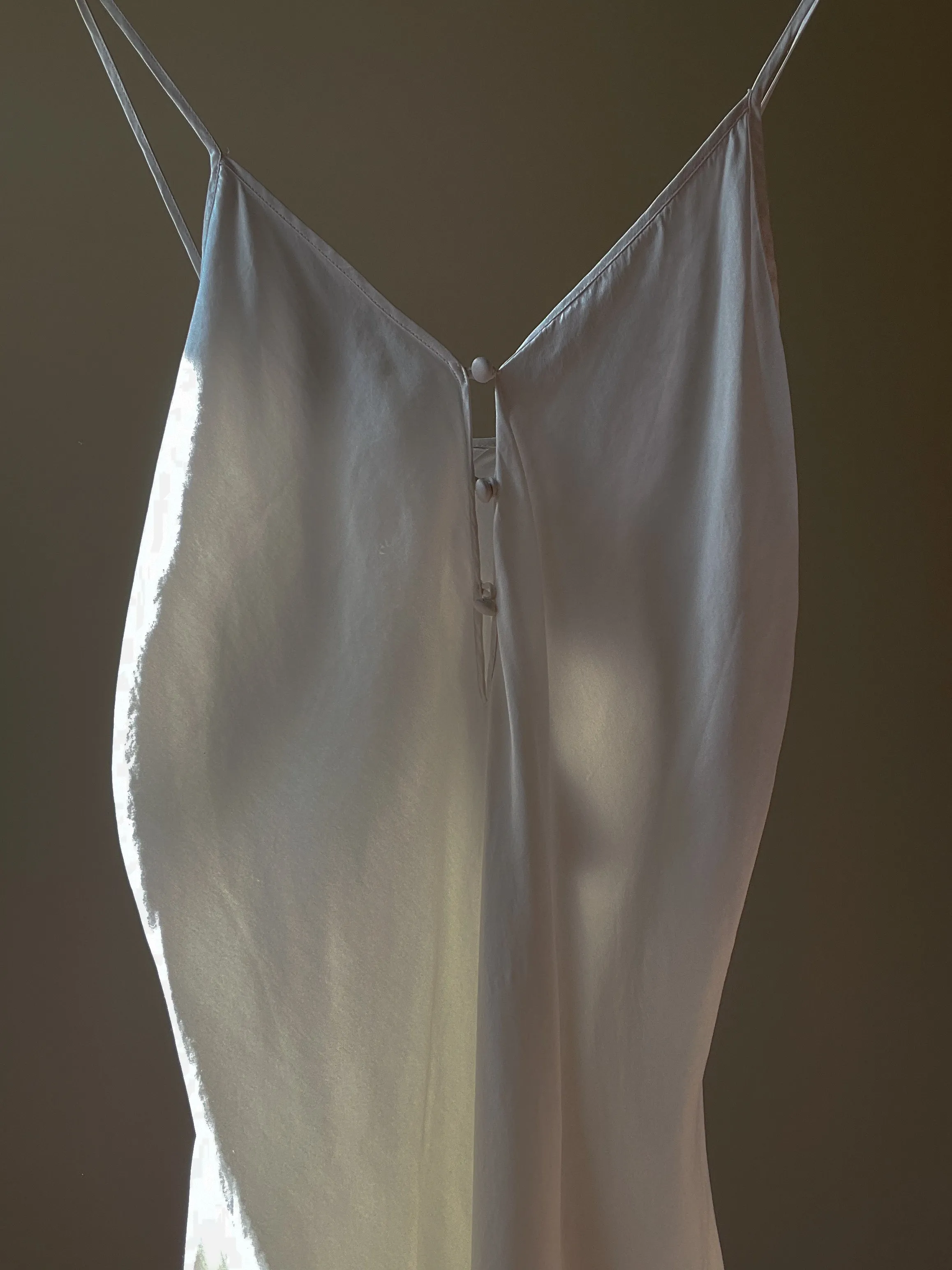 Vintage Cream Silk Slip Dress
