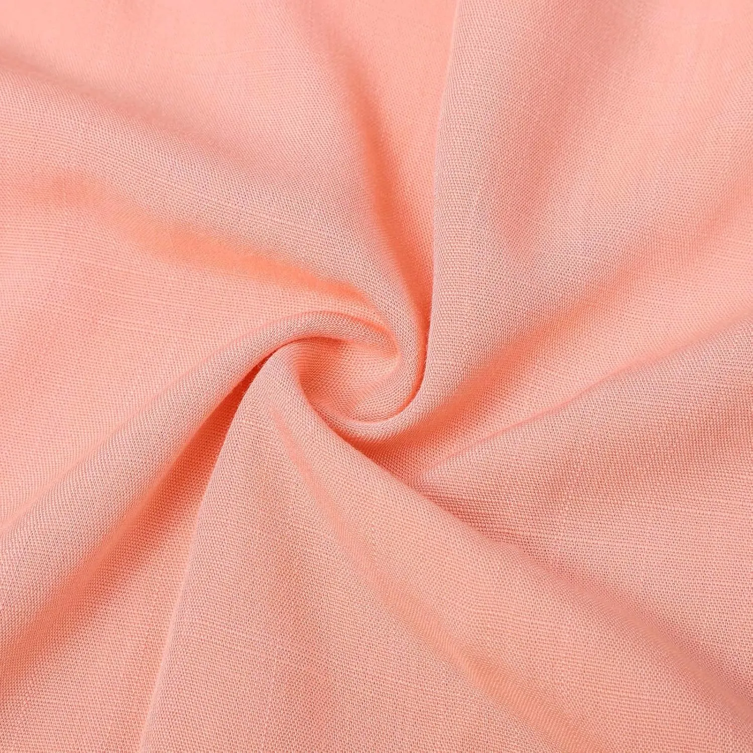 Women Summer High Waist Long Skirt Casual Solid Color Cotton Linen Pleated Skirt Loose Swing Beach Skirt